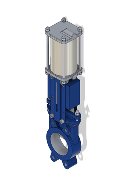 Zasuwa nożowa pneumatyczna POLVALVE – KG01W10D