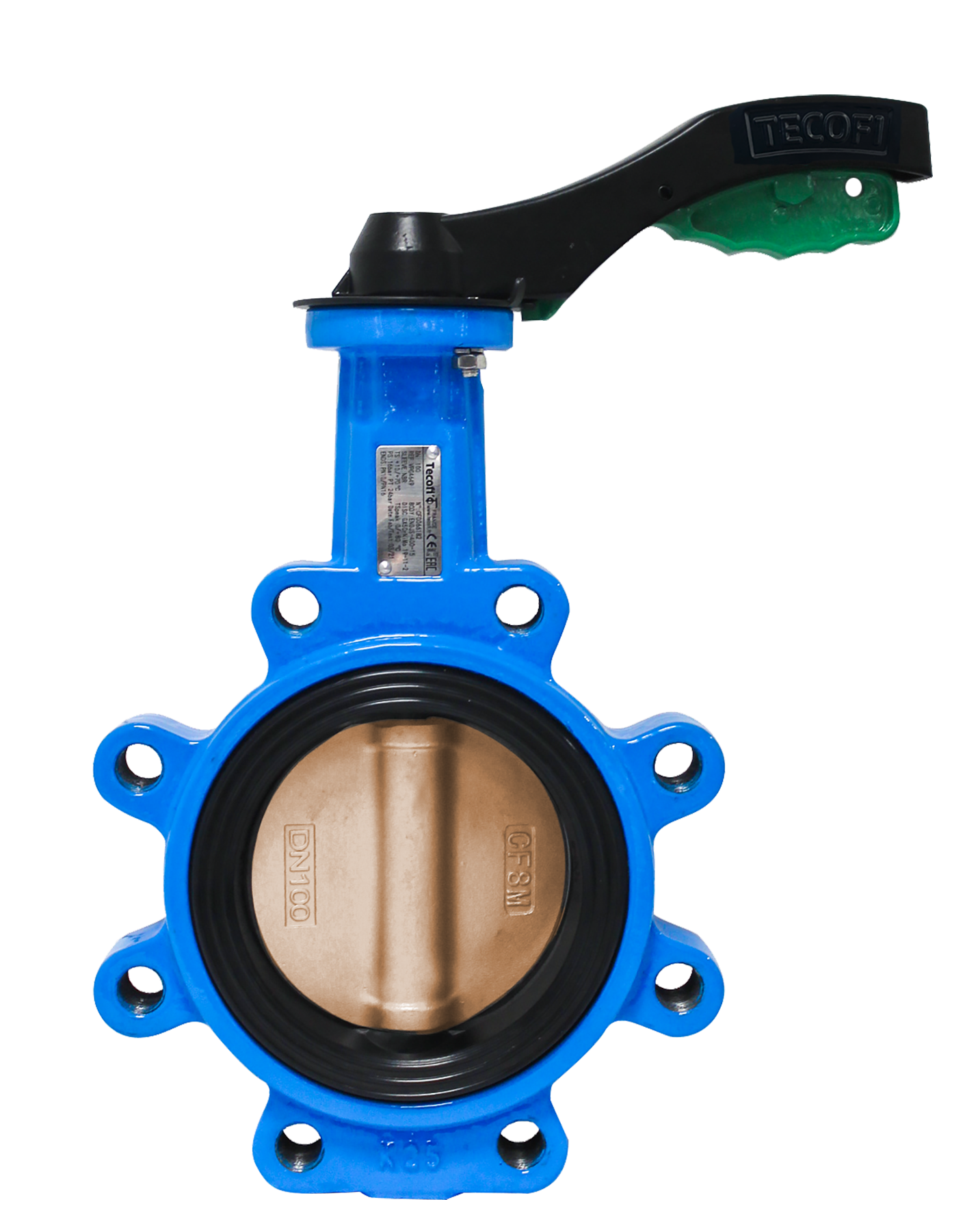 Przepustnica z uszami (Lug) Tecofi VPG Genius 4642 – Brąz aluminiowy / NBR / PN16