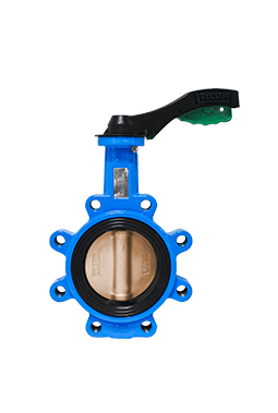 Przepustnica z uszami (Lug) Tecofi VPG Genius 4642 – Brąz aluminiowy / NBR / PN16